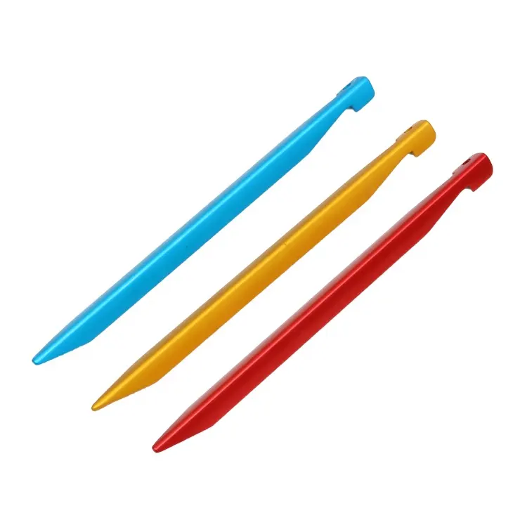 Wholesale Sturdy Outdoor Camping Accessory Ultralight V Shape Aluminium Alloy 16cm Tent Stakes