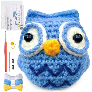 Nuevos Kits de Ganchillo Fácil de Algodón de Leche con Diseños de Dibujos Animados Personalizados para Principiantes, Suaves, Estilo Europeo, Regreso a Clases - Product Image 4