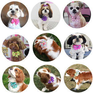 KingHon 20 piezas/bolsa, lazos de cinta de 3 pulgadas para el cuello de gatos y perros, lazos para el pelo de niñas, accesorios para el cabello de niños, coleteros bonitos - Product Image 6