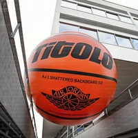 Éclairage LED Géant Gonflable Thème Basket-ball pour Promotion de Matchs de Basket/Événements Stadiques/Activation de Marque