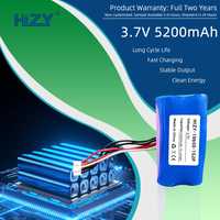 Sertifikasi KC HIZY Grosir Baterai Lithium-ion Isi Ulang 18650 3.7V 5200mAh 500 Siklus untuk Peralatan Listrik