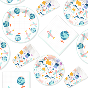 DAMAI - Vajilla Desechable Azul para Fiesta de Graduación, Decoración para Graduación, Platos, Vasos y Servilletas de Papel para Graduados - Product Image 2