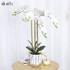 โอ้ อาร์ตส์ แมนูแฟคเจอร์ ขายดี ของตกแต่งบ้าน ดอกกล้วยไม้พิมพ์ 3 มิติ สัมผัสเหมือนจริง พร้อมกระถาง สำหรับตกแต่งบ้านและระเบียง - Product Image 2