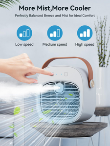 Portable Personal Mini Evaporative Air <b>Cooler</b> with 3 Speeds for Outdoor Car RV Garage & Hotel Use - Product Image 6