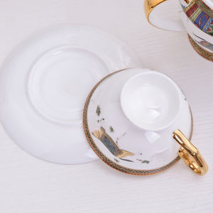 Promotion : Ensemble de 15 tasses à café et à thé en porcelaine fine, motif chevaux de guerre royaux, écologiques, pour la décoration de la maison - Product Image 5