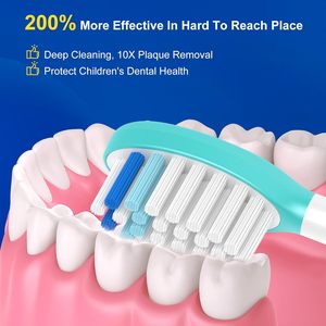 Têtes <span class=keywords><strong>de</strong></span> rechange pour enfants pour <span class=keywords><strong>Philips</strong></span> <span class=keywords><strong>Sonicare</strong></span>, Têtes <span class=keywords><strong>de</strong></span> <span class=keywords><strong>brosse</strong></span> à dents <span class=keywords><strong>de</strong></span> rechange à poils souples, Âge 7+, Bleu et Rose - Product Image 4