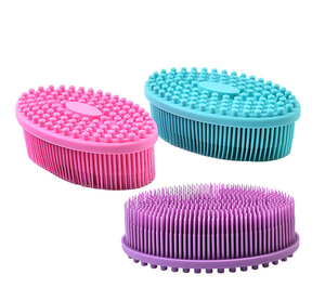 Silicone Mặt Sạch Tẩy Tế Bào Chết Cơ Thể Bàn Chải Mụn Đầu Đen Remover Làm Sạch Miếng Đệm Bé Tắm Dầu Gội Đầu Mặt Massage Tắm Bàn Chải - Product Image 1
