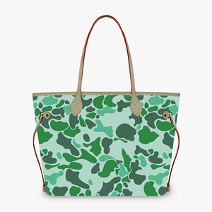 Nouveau <span class=keywords><strong>Sac</strong></span> à Main de Shopping <span class=keywords><strong>Rose</strong></span> Camouflage Personnalisé en Cuir PU avec Fermeture Éclair, <span class=keywords><strong>Sac</strong></span> à Bandoulière et Pochette, <span class=keywords><strong>Sac</strong></span> Fourre-Tout Camouflage Nuage Polynésien pour la Vente en Gros - Product Image 4