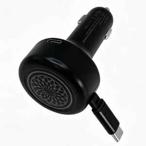 PPS 65W Car Charger with Retractable <b>USB</b> <b>C</b> Cable Fast Charging Type-<b>C</b> Cigarette <b>Adapter</b> for Samsung Galaxy Laptop - Product Image 1