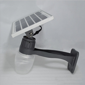 โคมไฟติดผนังพลังงานแสงอาทิตย์ 12V LED โพลีคาร์บอเนตทรงกระบอกสำหรับแสงสว่างภายนอกอาคาร - Product Image 3