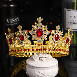 Couronnes de style baroque rétro entièrement en cristal pour les reines, couronne de mariage, couronne élégante et luxueuse, diadème, couronne - Product Image 2