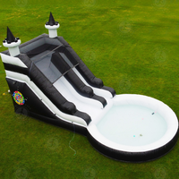 Videur gonflable blanc extérieur commercial Combo enfants adultes Moonwalk château sautant plein d'entrain avec toboggan pour les fêtes