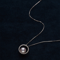 Collier avec pendentif en perle vintage pour femme, design de mode de luxe personnalisé, chaîne S925
