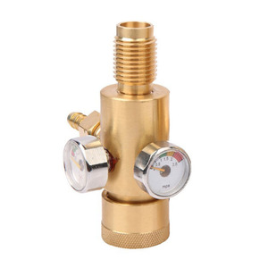 All-Copper Drop-<b>Proof</b> Dual Gauge Pressure Regulator Energy-Saving Propane Acetylene Gas Cylinder Connector Oxygen Regulator - Product Image 1