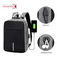 Usine en gros pas cher prix Polyester anti-vol sac à dos sacs voyage affaires ordinateurs portables sac à dos avec Port de chargeur USB