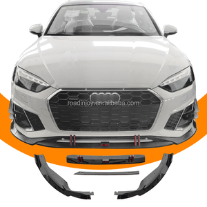 Splitter Anteriore in <span class=keywords><strong>4</strong></span> Pezzi Nero con Trama in Fibra di Carbonio per <span class=keywords><strong>Audi</strong></span> A5 B9.5 S5 S-Line 2021-2024 Labbro Anteriore - Product Image 1