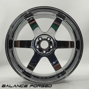 Rines Forjados de 6 Radios con Acabado Cromado Negro Profundo de 17 18 19 20 Pulgadas 5x114.3 5x120 5x112 para Mustang <span class=keywords><strong>Civic</strong></span> Camaro BMW Audi Benz - Product Image 2