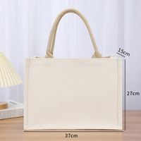 Sacs fourre-tout en toile de coton pour l'épicerie de plage en lin laminé écologique réutilisables et avec logo personnalisé pour la publicité