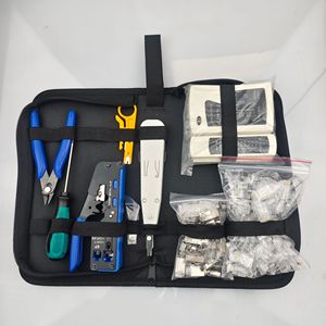 Network <b>Tool</b> <b>Kit</b> With Crimping Pliers And Cable Tester For Telecommunications Repair - Product Image 3