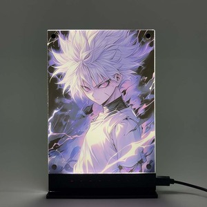 Poster Retroilluminato a LED <span class=keywords><strong>Hunter</strong></span> X <span class=keywords><strong>Hunter</strong></span>, Luce Notturna Anime Gon per Camera da Letto, Lampada da Tavolo Decorativa per Sala Giochi, Insegna LED <span class=keywords><strong>Killua</strong></span> - Product Image 1