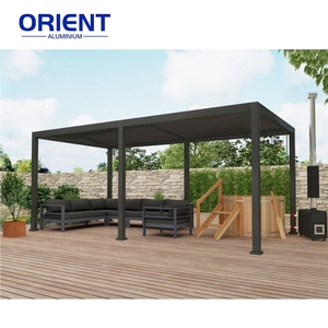 Auvent de <span class=keywords><strong>toit</strong></span> à <span class=keywords><strong>lames</strong></span> d'aluminium motorisées Pavillon <span class=keywords><strong>Pergola</strong></span> Gazebo Pavillon de jardin extérieur pour arrière-cour - Product Image 5