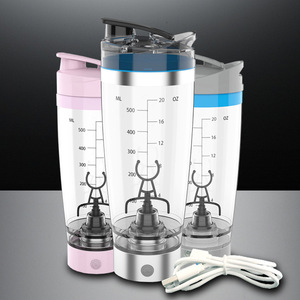 Vaso mezclador eléctrico de 600 ml con escala de medición, vaso mezclador reutilizable para batidos de proteínas - Product Image 1