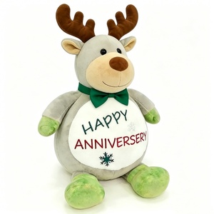 Peluche personnalisée de renne d'Halloween, cadeau romantique en peluche avec rembourrage en coton PP, unisexe pour les enfants de 0 à 24 mois - Product Image 2