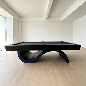 โต๊ะพูลไม้เนื้อแข็งนำเข้าแบบกำหนดเองได้ ราคาขายส่ง ยี่ห้อจิ่วเจียง ขนาด 9 ฟุต 8 ฟุต 7 ฟุต สำหรับเล่นกีฬาในร่ม สไตล์โมเดิร์น พร้อมม้านั่งนุ่ม - Product Image 1