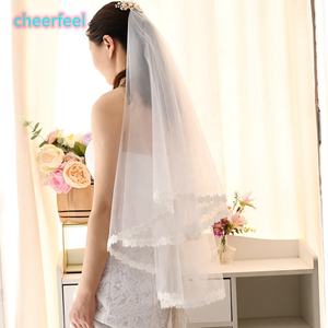 Cheerfill VE309 migliori qualità <span class=keywords><strong>accessori</strong></span> <span class=keywords><strong>per</strong></span> <span class=keywords><strong>capelli</strong></span> da sposa vendita calda morbido velo da sposa <span class=keywords><strong>con</strong></span> ricamo all'ingrosso <span class=keywords><strong>per</strong></span> le spose - Product Image 1