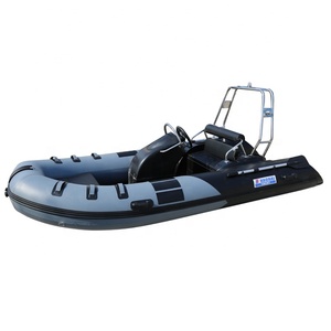 Haohai RIB390C 3.9m 12.8ft Motor Boat <b>Yacht</b> Sale PVC Fiberglass Semi-Rigid Inflatable Boat Engine Set 5 Persons Water-skiing Use - Product Image 3