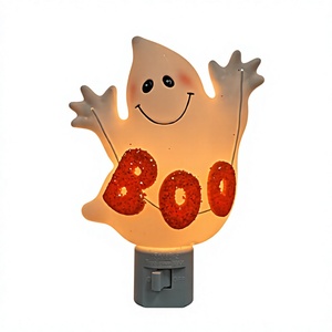 Lámpara de Noche LED de Dibujos Animados para Dormitorio, Luz Nocturna para Halloween, Lindo Fantasma BOO, Decoración para Sala de Estar Infantil, Proyección de 7 Colores - Product Image 4