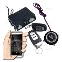 Meilleure application automobile, clé intelligente, alarme de voiture avec système de démarrage à distance du moteur pour la sécurité, kit de démarrage sans clé à distance pour voiture