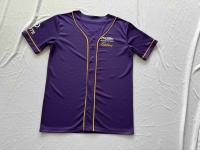 Maillot de baseball personnalisé avec logo, 100% polyester, boutonné, col rond, t-shirt pour hommes, vente en gros de t-shirts de sport