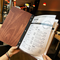 Carpeta de Menú Personalizada con Cubierta de Papel y Correa de Cuero de Lujo, Logotipo Personalizado, Colores Personalizados, Impresión Serigráfica Promocional