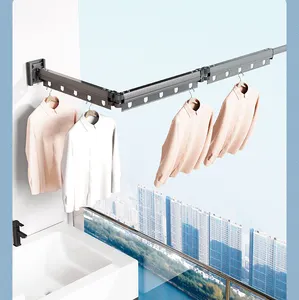 Chinees Vervaardigd Multifunctioneel Buitenkleding Wandhanger Droogrek Opvouwbaar Voor Woonkamer En Reizen