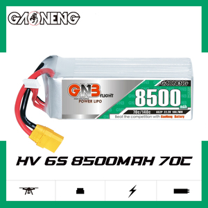 แบตเตอรี่ลิเธียมโพลิเมอร์ GNB GAONENG 8500mAh 6S 22.2V 70C 140C XT90 สำหรับเครื่องบินบังคับวิทยุ  ประสิทธิภาพการปล่อยประจุสูง สำหรับเฮลิคอปเตอร์บังคับวิทยุ - Product Image 2