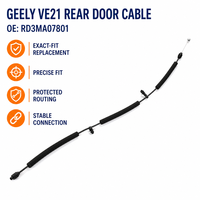 Câble de déverrouillage du loquet supérieur de la porte arrière gauche JS RD3MA07801 pour Geely VE21 Toit Bas, pièce de rechange automobile