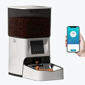 Pengumpan hewan peliharaan otomatis 6l untuk anjing dan kucing, aplikasi Wifi pintar dengan pengendali jarak jauh - Product Image 1