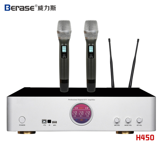 H-450 3IN 1 Amplifier Class A/B 2 Channel Digital Stereo Power Amplifier Audio 450W High Power Amplifiers