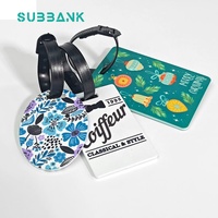 Tag Bagasi Sublimasi Dua Sisi Grosir Subbank, Tag Tas Perjalanan PC Keras Kosong untuk Logo & Foto Kustom DIY
