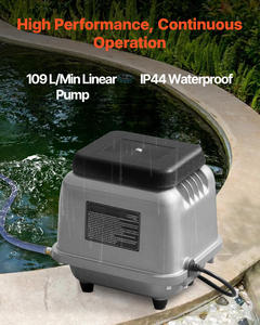 Lineaire luchtpomp met snoer, elektrisch, aluminium, 109 LPM, <span class=keywords><strong>1</strong></span>/2 <span class=keywords><strong>acre</strong></span>, 10 FT diepe vijvers, watergarten, afvalwaterzuivering, aquarium, zeevruchten - Product Image 2