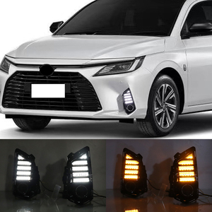 ไฟวิ่งกลางวันแบบ LED สำหรับ <span class=keywords><strong>Toyota</strong></span> Yaris <span class=keywords><strong>Ativ</strong></span> Vios 2023 พร้อมไฟเลี้ยวแบบไดนามิก รีเลย์ไฟ LED DRL สำหรับรถยนต์ ไฟตัดหมอก - Product Image 2