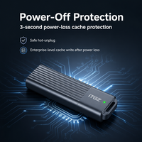 علبة خارجية لـ ITGZ 10Gbps M.2 SSD مع شريحة RTL9210B ثنائية البروتوكول NVMe SATA، حماية من انقطاع الطاقة، صندوق ألومنيوم مع حبل تعليق