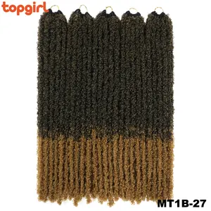 Venta al por mayor Ombre Diosa Natural Pre-Looped Faux Locs Crochet Trenzado de pelo para mujer Mariposa Locs Extensiones de cabello de ganchillo