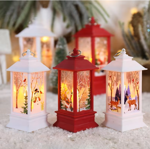 Decorazione Natalizia a LED con Babbo Natale e Pupazzo di Neve, Alimentata a Batteria, Ornamenti Natalizi in Plastica per Albero, Navidad, Noel, Natale, Novità - Product Image 5