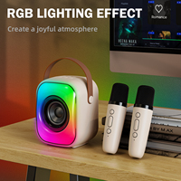 ONIKUMA L7-Juego de sonido inalámbrico portátil para mini karaoke, actualización de alto volumen, efecto de iluminación RGB, emparejamiento de Micrófono dual, altavoz BT