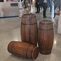 Tonneau à vin en bois de conception classique antique de 80cm accessoires d'exposition de mariage économique pour les événements de bar de cave rouge faveurs de fête