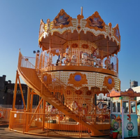 Fournisseur chinois de manèges de luxe pour enfants, manège à deux étages pour parcs d'attractions intérieurs et extérieurs, carrousel pour la vente