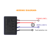Module de contrôle tactile pour lampe à miroir 110V-220V, variateur de lumière LED, capteur tactile pour ampoules LED et incandescentes