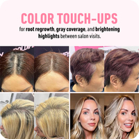 Poudre d'ombre pour la ligne des cheveux en gros, marque OEM/étiquette privée, remplissage instantané de la ligne des cheveux et retouche des racines, aspect naturel mat et résistant à la transpiration